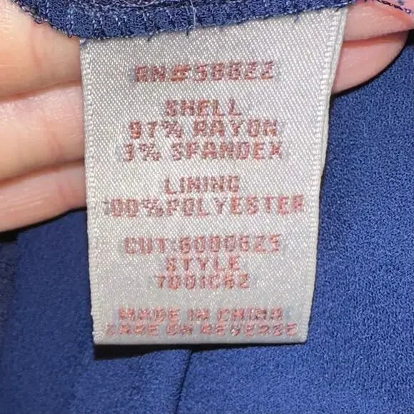 MSSP Max Studio Navy Blue White Embroidered Floral Marielle Mini Dress Size XL - Picture 5 of 13